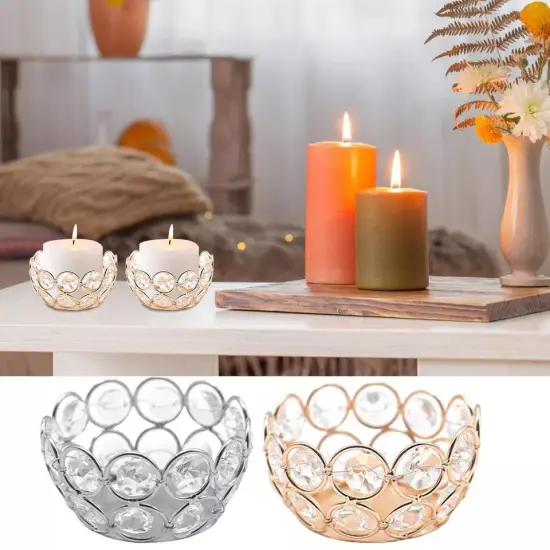 Crystal Candle Holder Silver {4}