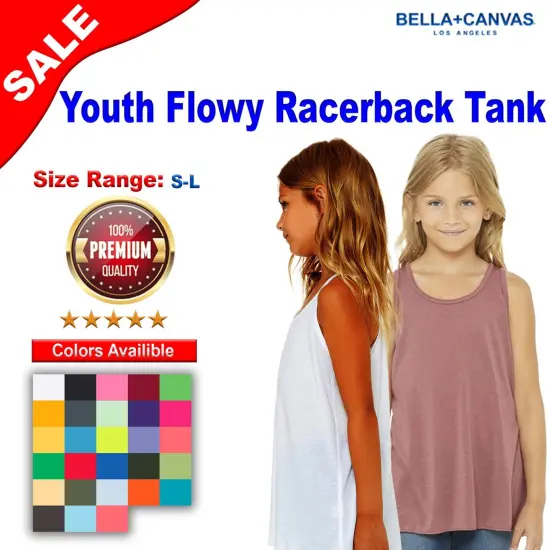 BELLA + CANVAS&reg; Youth Flowy Racerback Tank - 8800Y Mauve {2}
