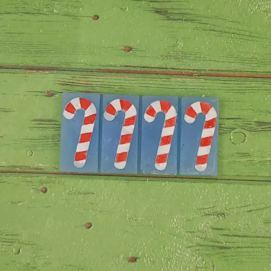 Candy Cane Wax Melt Snap Bar Silicone Mold {3}