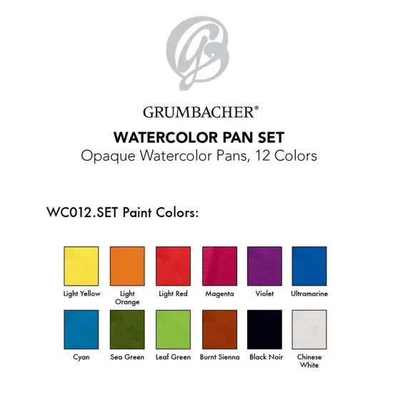Grumbacher&reg; Opaque Watercolors, 12 Pans {3}