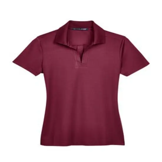 Devon & Jones&reg; CrownLux Performance Ladies Plaited Polo Burgundy {1}