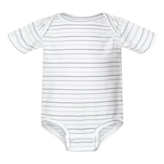 Rabbit Skins&reg; Cozy Fine Jersey Baby Bodysuit Sha Stripe {2}