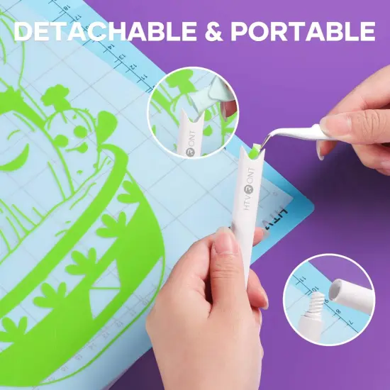 Weeding Tools for Vinyl - 6 Pieces Craft Weeding Basic Tool Set, Protable Vinyl Weeding Tool Kit for Iron-on Project, HTV Vinyl, Permanent Vinyl, Vinyl Tool Kit for Cricut Cutting Machine {6}