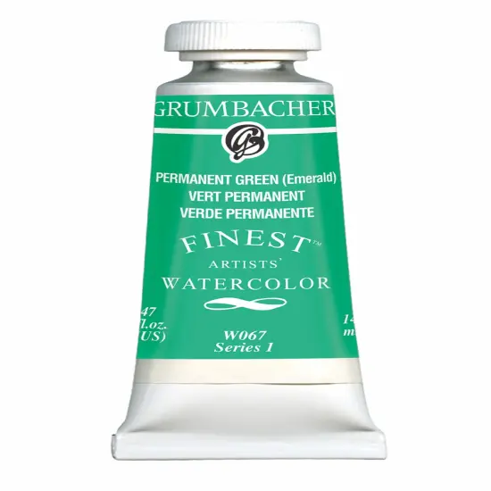 Grumbacher Finest&trade; Watercolor Permanent Green {1}