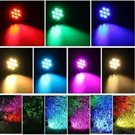 2Pcs LED Solar Spot Lights Outdoor Yard Lawn Garden Pathway 7Color Change Lamps {4}