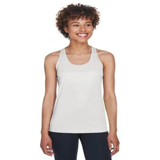 Team&reg; Ladies Zone Performance Racerback Tank White {6}