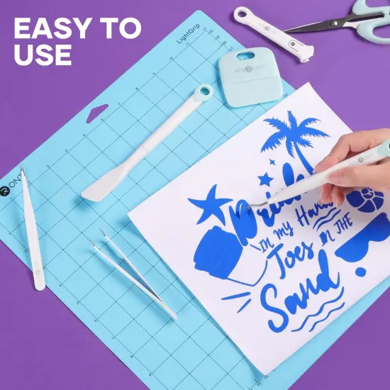 Weeding Tools for Vinyl - 6 Pieces Craft Weeding Basic Tool Set, Protable Vinyl Weeding Tool Kit for Iron-on Project, HTV Vinyl, Permanent Vinyl, Vinyl Tool Kit for Cricut Cutting Machine {5}