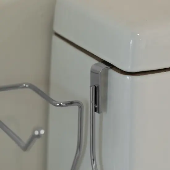 Chrome Over the Tank 2 Slots Toilet Tissue Paper Holder Organizer for Bathroom Storage {5}