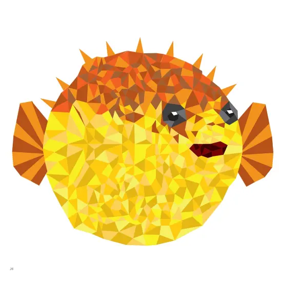 Ocean Life Geometric Color By Number Book-Softcover {4}