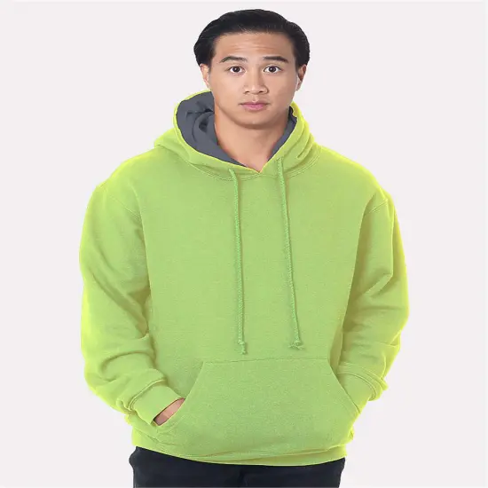Bayside&reg; Super Heavy Thermal Lined Hooded Sweatshirt Lime Green {1}