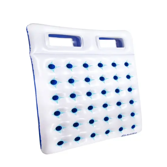 Swim Central Inflatable Dual Window Pool Air Mattress - 76" - Blue and White {4}