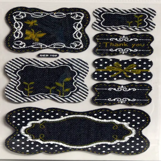Designer Denim Cloth Stickers {1}