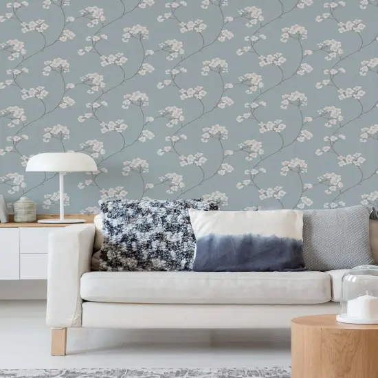 Transform Blossom Blue Peel and Stick Wallpaper {1}