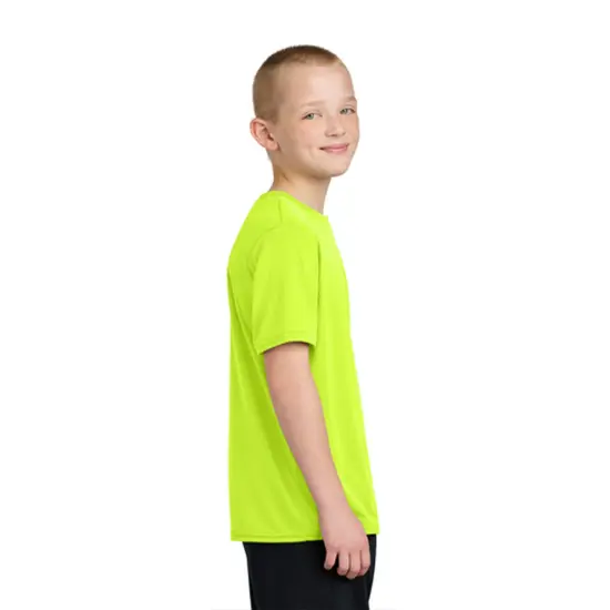 Port & Company&reg; Youth Performance Crew Neck Short Sleeve Tee Neon green {5}