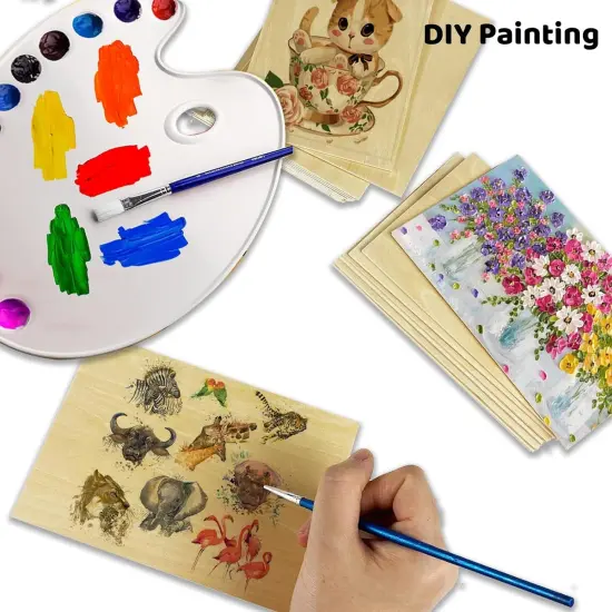 20 Pack Basswood Sheets for Craft, Laser, Wood Burning, Wooden DIY Ornaments, Unfinished Thin Balsa Plywood Sheets Can Be Cut & Painted to Desired Shape(150X100X2Mm) {7}