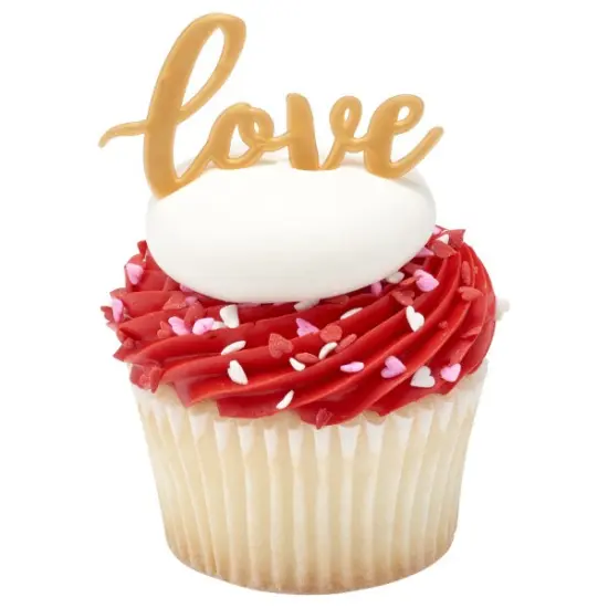 Gold Love Cupcake Layon 12ct {4}