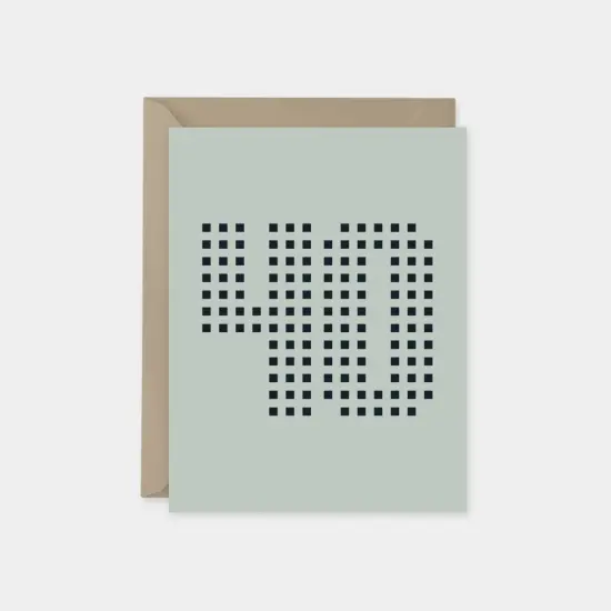 Birthday Age Card, Square Grid Number {7}