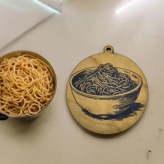 Ornament - Black - Spaghetti {4}
