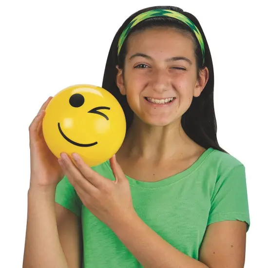 Inflatable Vinyl Emoji Balls, 6" (Set of 7) {7}