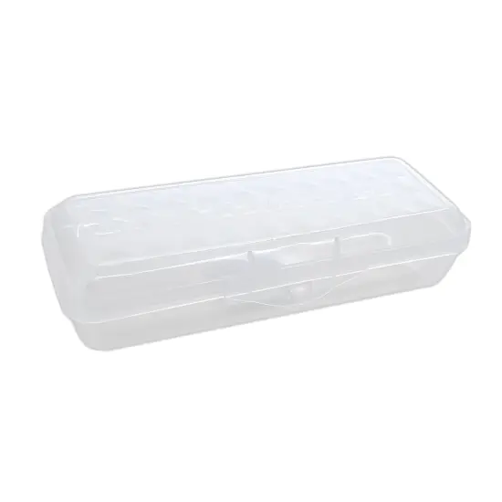 BAZIC 8" LUCENT Clear Pencil Case Organizer Box {1}