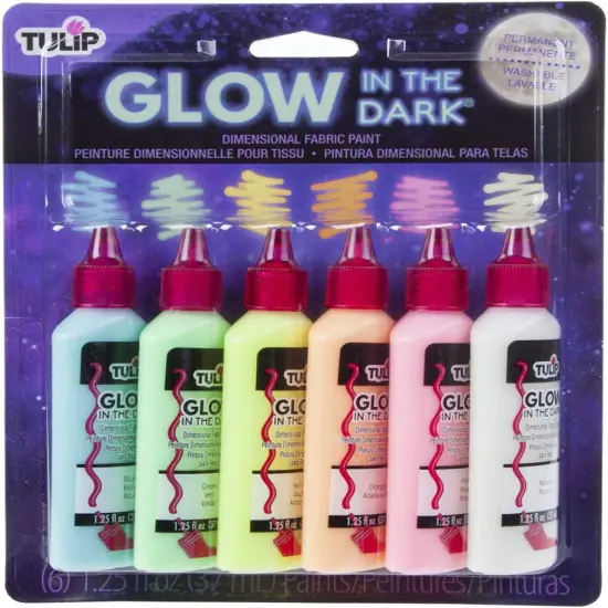 17581 Dimensional Metallic Fabric Paint, 6-Pack (Glow) {1}