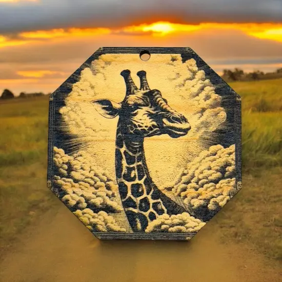 Ornament - Black - Giraffe Detailed {2}