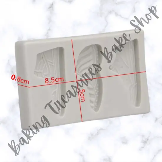 Sport Shoes Silicone Mold, 3 cavities, 3 different designs. {5}
