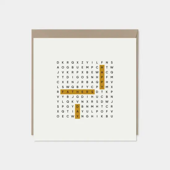 Happy Father's Day Word Search Card, {6}