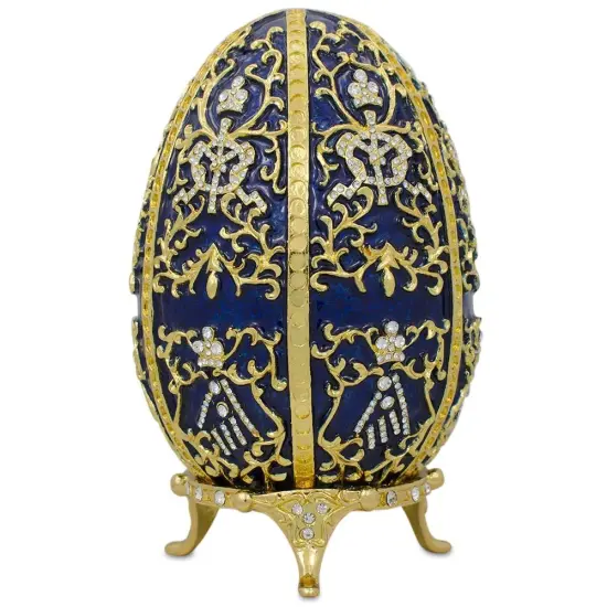 1895 Twelve Monograms Royal Imperial Metal Easter Egg {3}