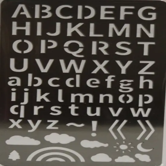 Designer Alphabet & Numbers Heavy Metal Stencil {1}