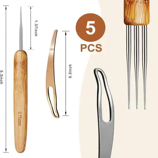 Dreadlock Crochet Hook for Hair, Loc Needle for Dreads, Dreadlocks Crochet Needle, Interlocking Tool for Locs, Braid Craft(0.75Mm) {3}