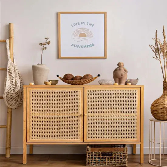 16-Inch Wide Natural Rattan Webbing 40-Inch Long (3.3 Ft.) Rattan Webbing Rolls for Furniture, Chairs, Cabinets, Ceilings, Beds Rattan Projects Basket Weaving Supplies Open Mesh Rattan {2}