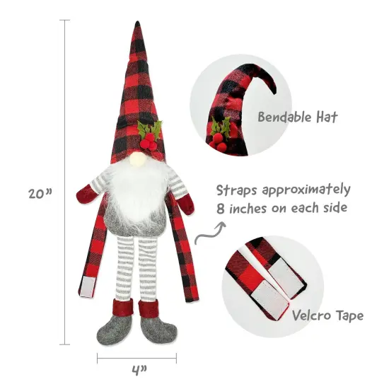 Wrapables Mr and Mrs Christmas Gnome Curtain Tiebacks, Christmas Ornaments Home Decor Window Decorations (Set of 2) {4}