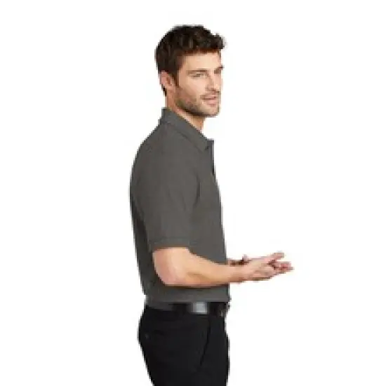 Port Authority&reg; Silk Touch Collared Short Sleeve Polo &ndash; Premium 4.6 oz. 100% Polyester Double-Knit Piqu&eacute;, Lightweight, Breathable, Versatile Work & Casual Shirt Burgundy {5}