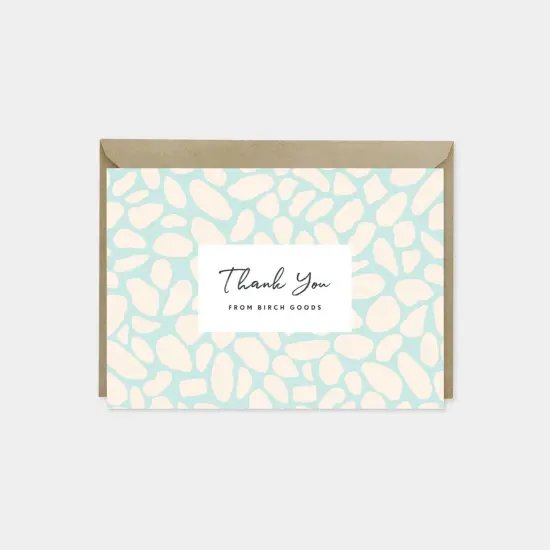 Thank You Card Set, Pebble Shape {3}