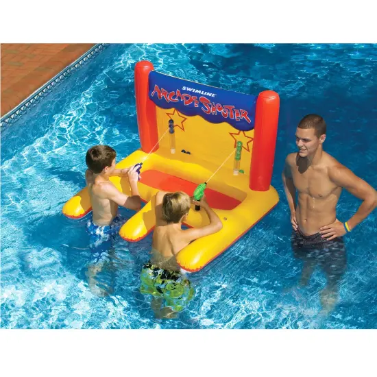 Swim Central Inflatable Arcade Shooter Target Swimming Pool Game, 45" Yellow {4}