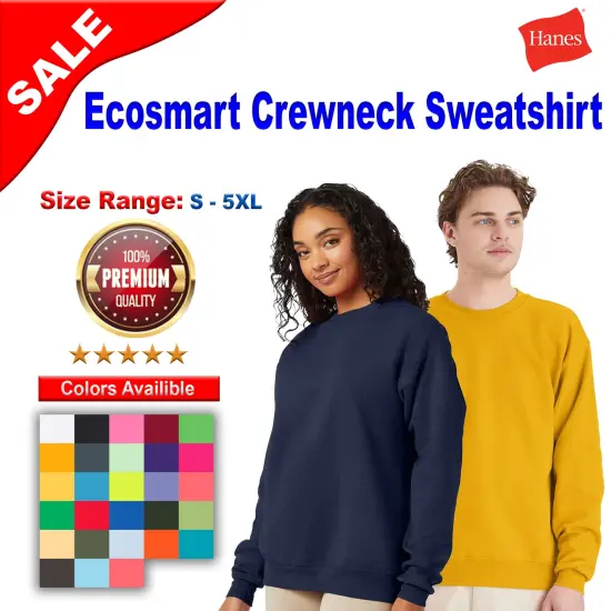 HANES&reg; Ecosmart Crewneck Sweatshirt {2}