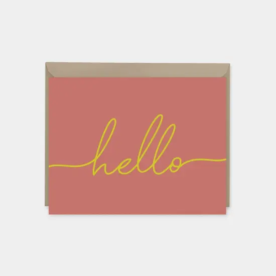 Hello Greeting Cards, Stylish Script {1}