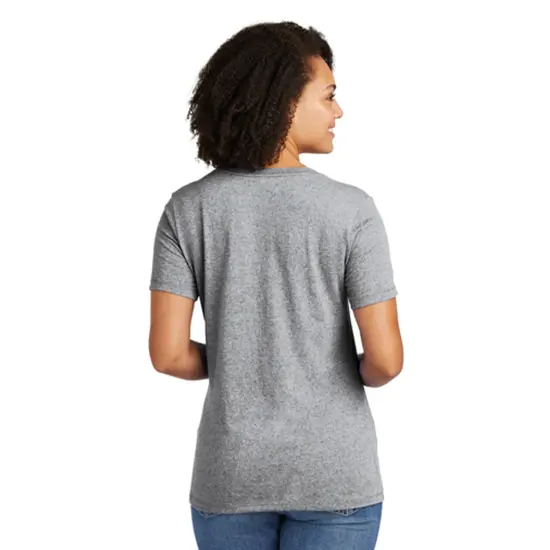 Allmade&reg; Women&rsquo;s Recycled Blend Short Sleeve V-Neck Tee Reclaimed red heathe {6}