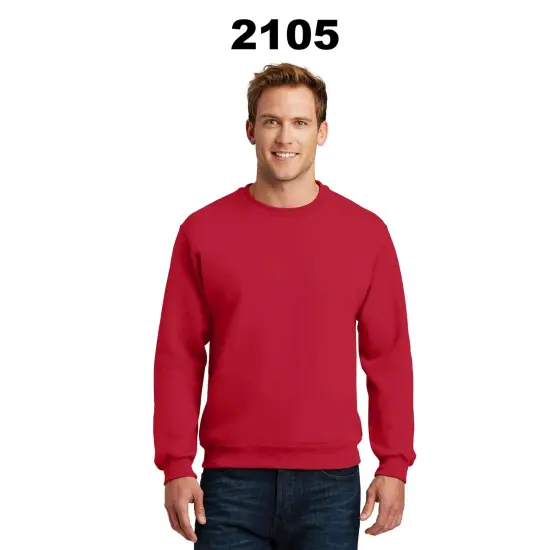 Bayside&reg; Union Made Crewneck Sweatshirt Red {3}