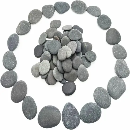 50PCS Painting Rocks, Natural DIY Rocks Flat & Smooth Kindness Rocks for Arts, Crafts, Decoration, Medium & Small Rocks for Painting ，1.5"-3"Hand Picked for Painting Rocks {3}