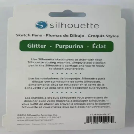 Silhouette Sketch Pens 4 Pack Glitter (Black Body) SILH-PEN-GL-3T {5}