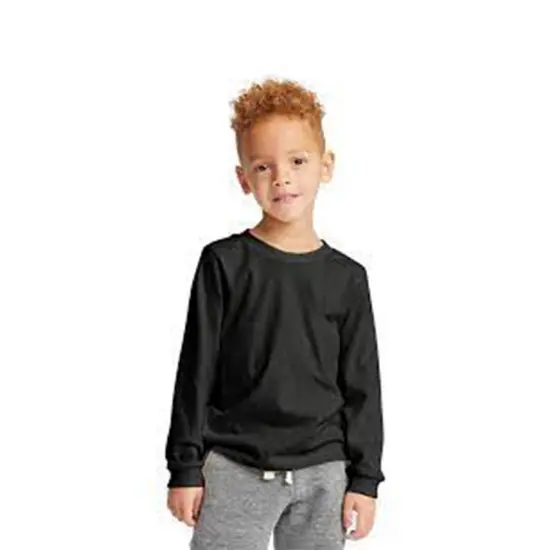 BELLA + CANVAS&reg; Toddler Jersey Crewneck Long Sleeve T-Shirt Black {6}