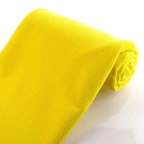 Solid 4 way Stretch Liverpool Bullet Fabric Yellow {3}