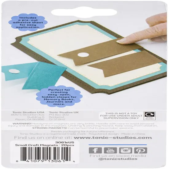 Tonic Studios Small Craft Magnets 10mm 10/Pkg-Neodymium {2}