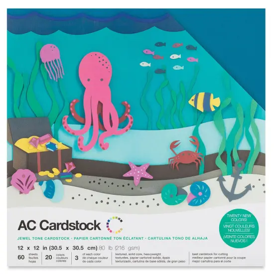 AC Cardstock Papers - 12" x 12", 60 Sheets, Jewel Colors {2}