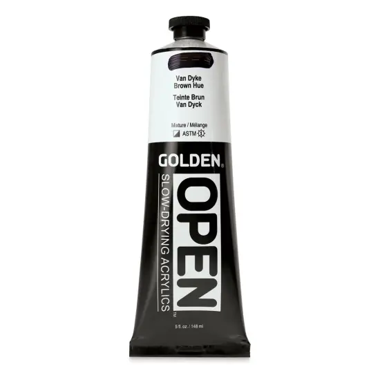 Golden Open Acrylics - Van Dyke Brown Hue, 5 oz Tube {1}