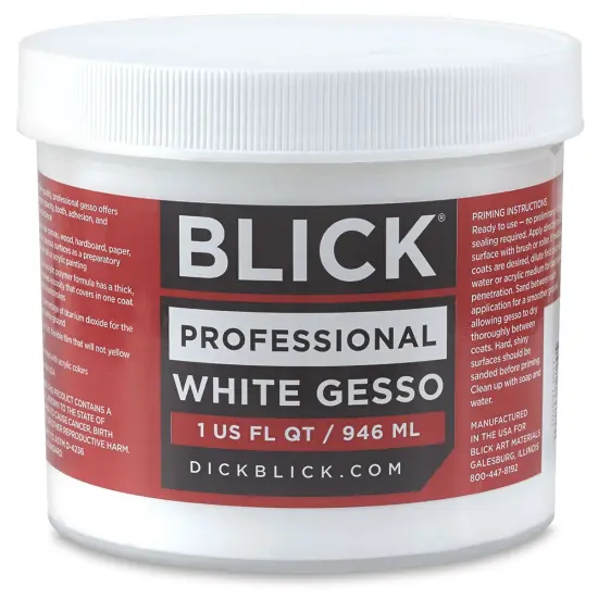 Blick Artists Acrylic Gesso - Professional White, Quart {1}