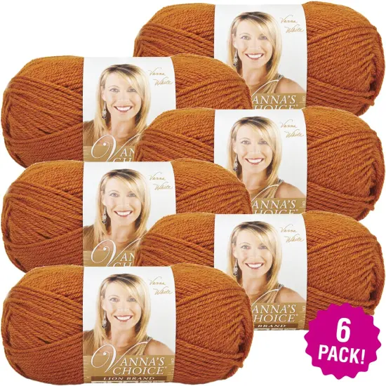 (6 Pack) Lion Brand Vanna's Choice Yarn - Rust {1}