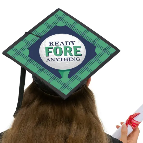 Big Dot of Happiness Grad Golf - Graduation Party Cap Decorations Kit - Grad Cap Cover {6}